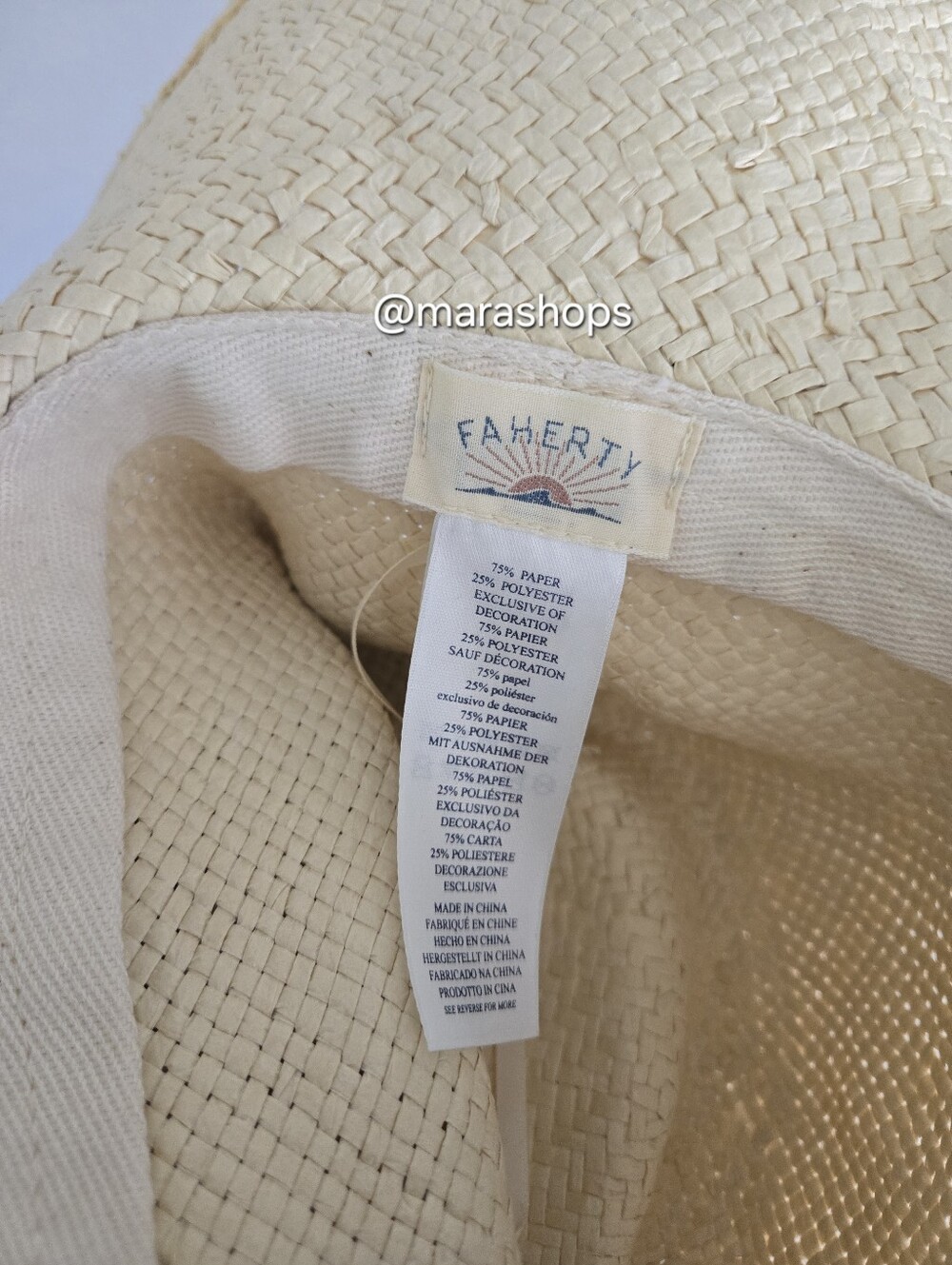 Faherty Packable Rancher Hat - Picture 8 of 8